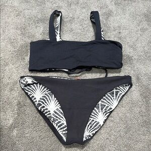 Maaji Black and White Tropical Bikini Set